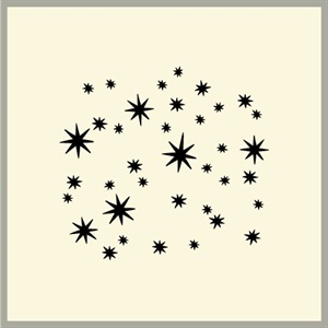Stencil för glas, stjärnor
